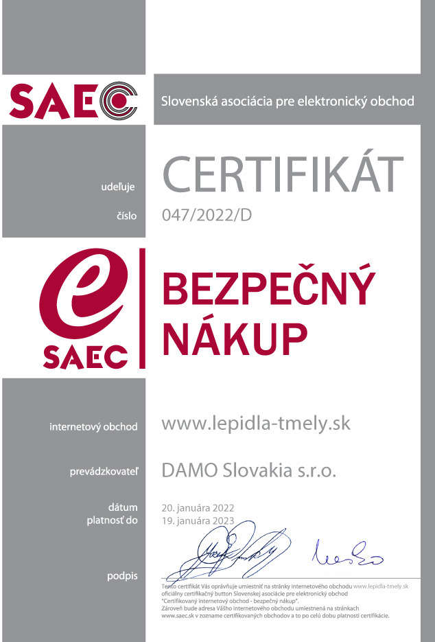 Certifikát SAEC Bezpečný nákup