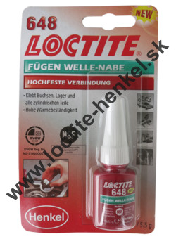 Loctite 648 5ml - upevňovač valcových dielov, zvýšená teplotná odolnosť